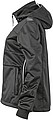 Womens softshell jacket JAMES & NICHOLSON, black/black/white, 2XL