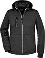 Womens softshell jacket JAMES & NICHOLSON, black/black/white, L