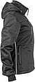 Womens softshell jacket JAMES & NICHOLSON, black/black/white, L