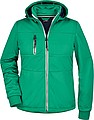 Womens softshell jacket JAMES & NICHOLSON, irish green/navy/white, L