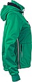 Womens softshell jacket JAMES & NICHOLSON, irish green/navy/white, L