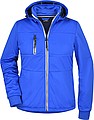 Womens softshell jacket JAMES & NICHOLSON, nautic blue/navy/white, 2XL