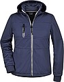Womens softshell jacket JAMES & NICHOLSON, navy/navy/white, L