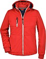 Womens softshell jacket JAMES & NICHOLSON, red/navy/white, L