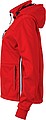 Womens softshell jacket JAMES & NICHOLSON, red/navy/white, L