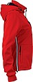 Womens softshell jacket JAMES & NICHOLSON, red/navy/white, L