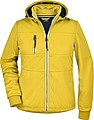Womens softshell jacket JAMES & NICHOLSON, sun yellow/navy/white, L