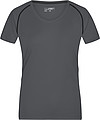 Womens sports T-shirt James Nicholson, black/white, XS