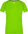 Womens sports T-shirt James Nicholson, green/black, XS