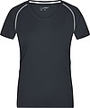 Womens sports T-shirt James Nicholson, grey/black, XL