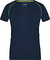 Womens sports T-shirt James Nicholson, navy/yellow, XS