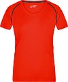 Womens sports T-shirt James Nicholson, orange/black, XL
