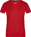 Womens sports T-shirt James Nicholson, red/black, XS
