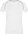 Womens sports T-shirt James Nicholson, white/silver, XL