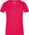 Womens sports T-shirt James Nicholson, white/silver, XS