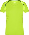 Womens sports T-shirt James Nicholson, yellow/light blue, XS