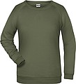 Womens sweatshirt James Nicholson, dark khaki green, XS