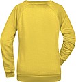 Womens sweatshirt James Nicholson, light yellow, XS