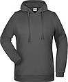 Womens sweatshirt with hoodie James Nicholson, anthracite, XS