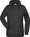 Womens sweatshirt with hoodie James Nicholson, black, XL