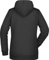 Womens sweatshirt with hoodie James Nicholson, black, XL