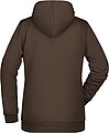 Womens sweatshirt with hoodie James Nicholson, brown, XS
