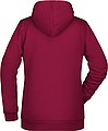 Womens sweatshirt with hoodie James Nicholson, burgundy, XS