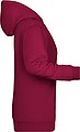 Womens sweatshirt with hoodie James Nicholson, burgundy, XS