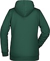 Womens sweatshirt with hoodie James Nicholson, dark green, S
