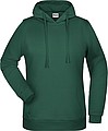 Womens sweatshirt with hoodie James Nicholson, dark green, XL