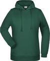 Womens sweatshirt with hoodie James Nicholson, dark green, XL
