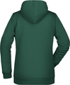 Womens sweatshirt with hoodie James Nicholson, dark green, XL