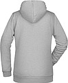 Womens sweatshirt with hoodie James Nicholson, dark grey melange, XL