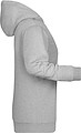 Womens sweatshirt with hoodie James Nicholson, dark grey melange, XL