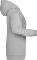 Womens sweatshirt with hoodie James Nicholson, dark grey melange, XS