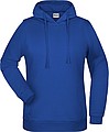 Womens sweatshirt with hoodie James Nicholson, dark royal blue, XS