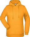 Womens sweatshirt with hoodie James Nicholson, dark yellow, XL