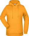 Womens sweatshirt with hoodie James Nicholson, dark yellow, XL