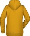 Womens sweatshirt with hoodie James Nicholson, dark yellow, XL