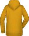Womens sweatshirt with hoodie James Nicholson, dark yellow, XL