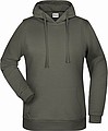 Womens sweatshirt with hoodie James Nicholson, grey, XS