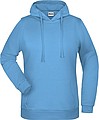 Womens sweatshirt with hoodie James Nicholson, light blue, XS