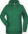 Womens sweatshirt with hoodie James Nicholson, light green, XS
