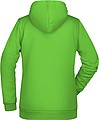 Womens sweatshirt with hoodie James Nicholson, lime green, XS
