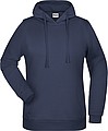 Womens sweatshirt with hoodie James Nicholson, navy, XL
