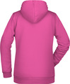 Womens sweatshirt with hoodie James Nicholson, pink, XS