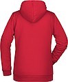 Womens sweatshirt with hoodie James Nicholson, red, XL