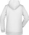 Womens sweatshirt with hoodie James Nicholson, white, 3XL