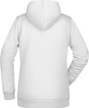 Womens sweatshirt with hoodie James Nicholson, white, XL