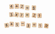 Wood educational counting game